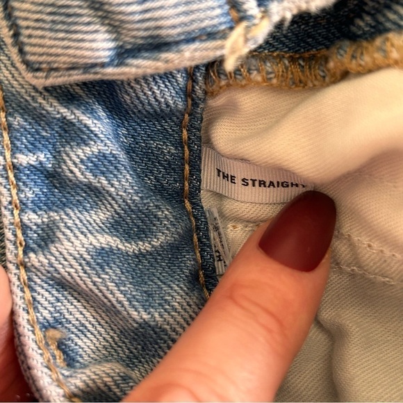 LOFT The Straight Jeans High Rise Light Wash Jeans Women Measures Size 32 - Picture 8 of 8